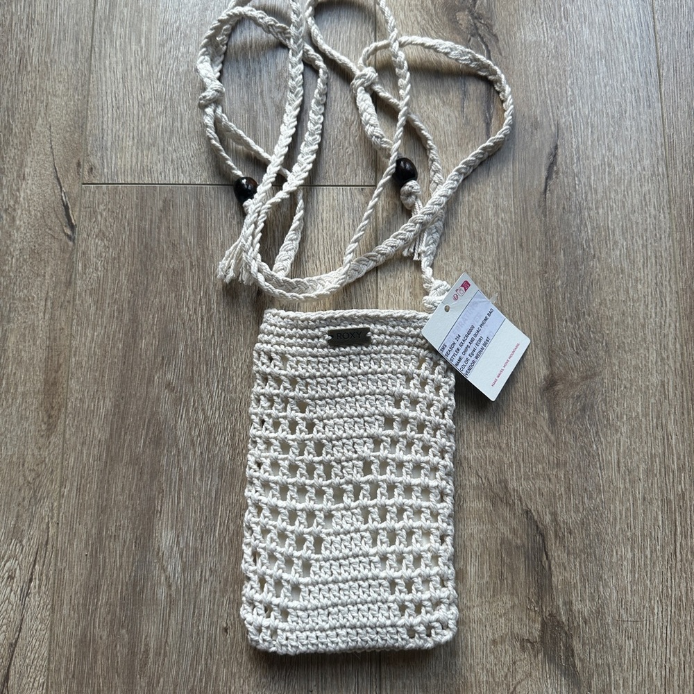Roxy Cream Crochet Crossbody Bag